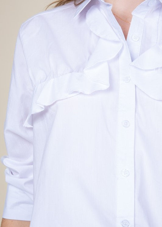 RUFFLE DETAIL TOP