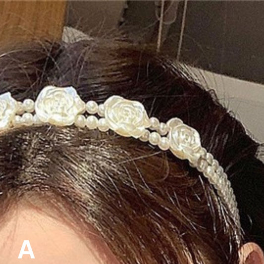 Shining pearl deco headband