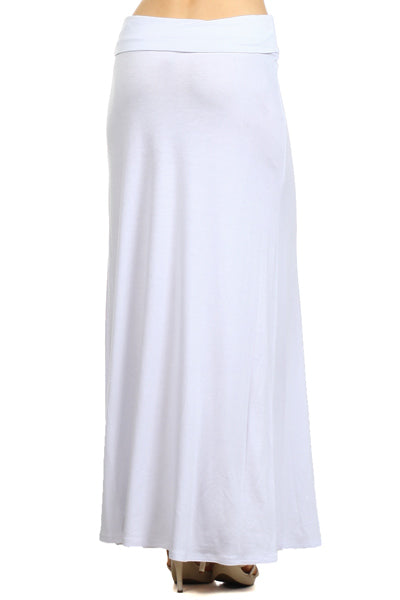 Self banded flared maxi skirt FINAL SALE NO RETURNS OR EXCHANGES