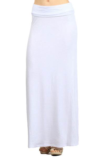 Self banded flared maxi skirt FINAL SALE NO RETURNS OR EXCHANGES