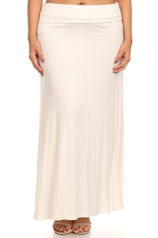 Solid maxi skirt in relaxed style FINAL SALE NO RETURNS OR EXCHANGES