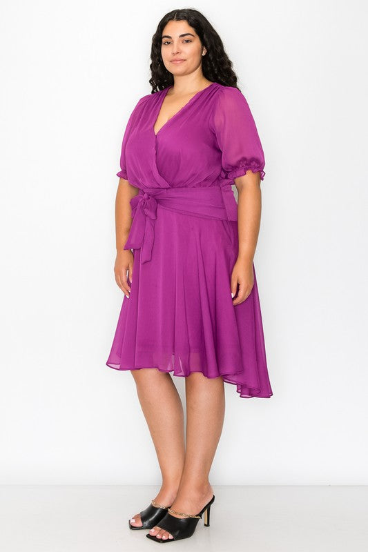 Plus size waist tie dress FINAL SALE NO RETURNS OR EXCHANGES