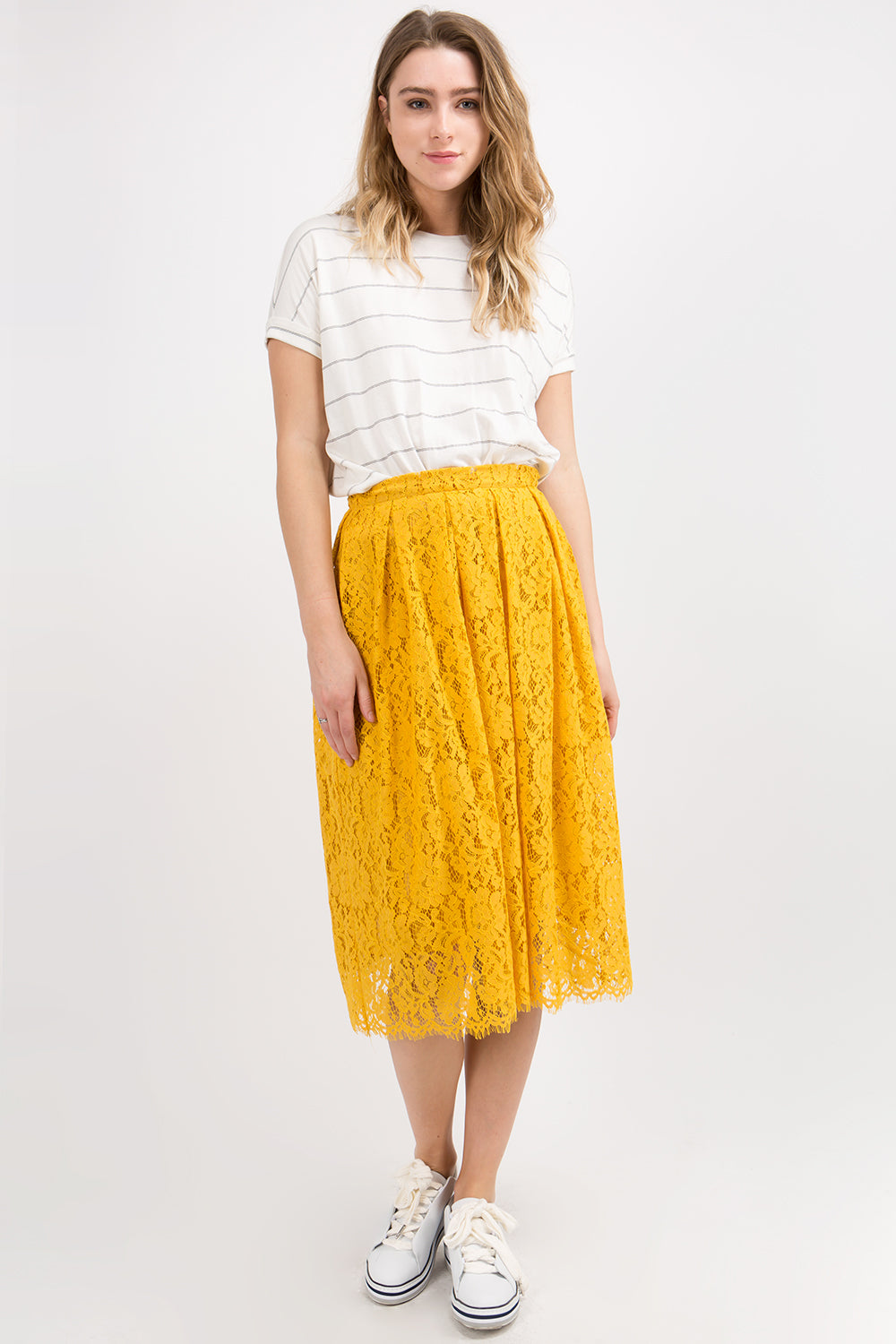 Pleated midi skirt sale online