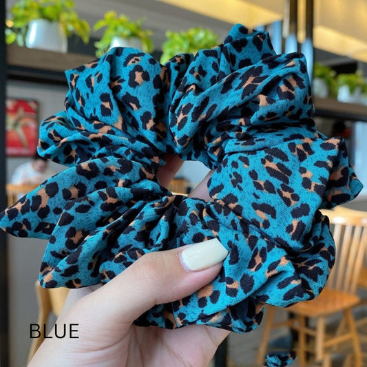 LEOPARD PRINT SCRUNCHIES HAIRBAND