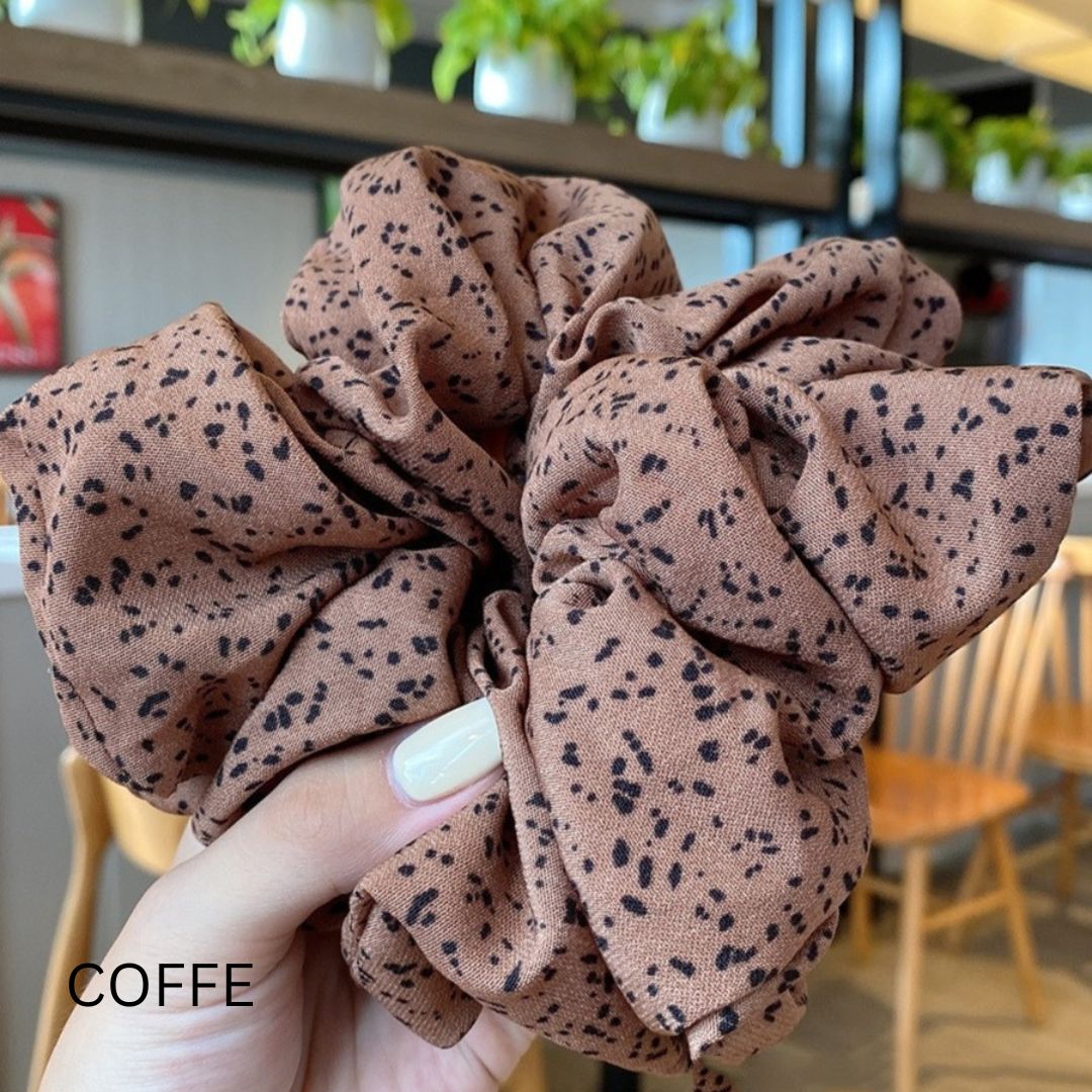 LEOPARD PRINT SCRUNCHIES HAIRBAND