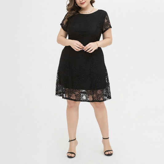 V-NECK SLIM LACE WHOLESALE PLUS SIZE DRESSES FINAL SALE NO RETURNS OR EXCHANGES