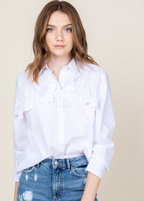 RUFFLE DETAIL TOP