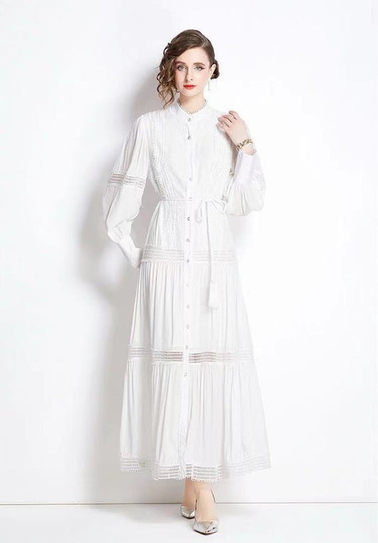 Elegant Long-Sleeve Maxi Dress