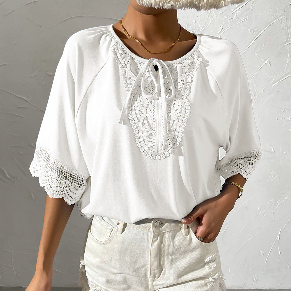 Lace up blouses discount
